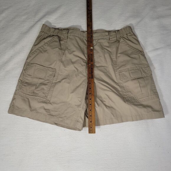 Savane Cargo Shorts Mens Sz 42 Tan Elastic Waist Hiking Pockets Outdoor Camping - Picture 6 of 14